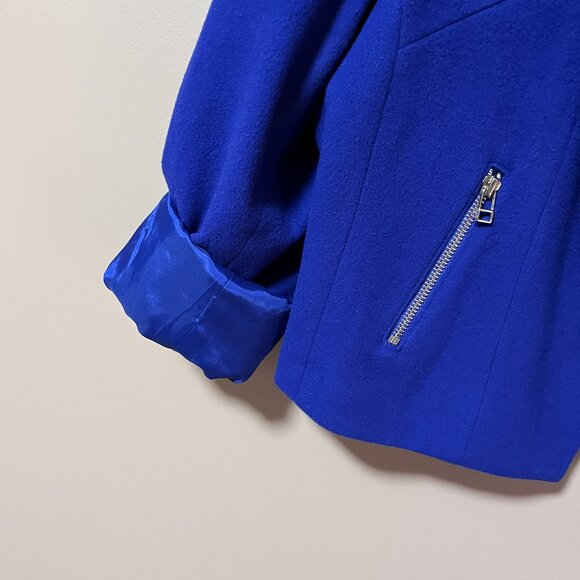 VINTAGE ROYAL BLUE Cashmere Wool mix Blazer EUC Sz 16P - Picture 11 of 12